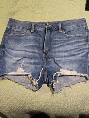 Old Navy Blue Distressed Denim Cutoff Shorts